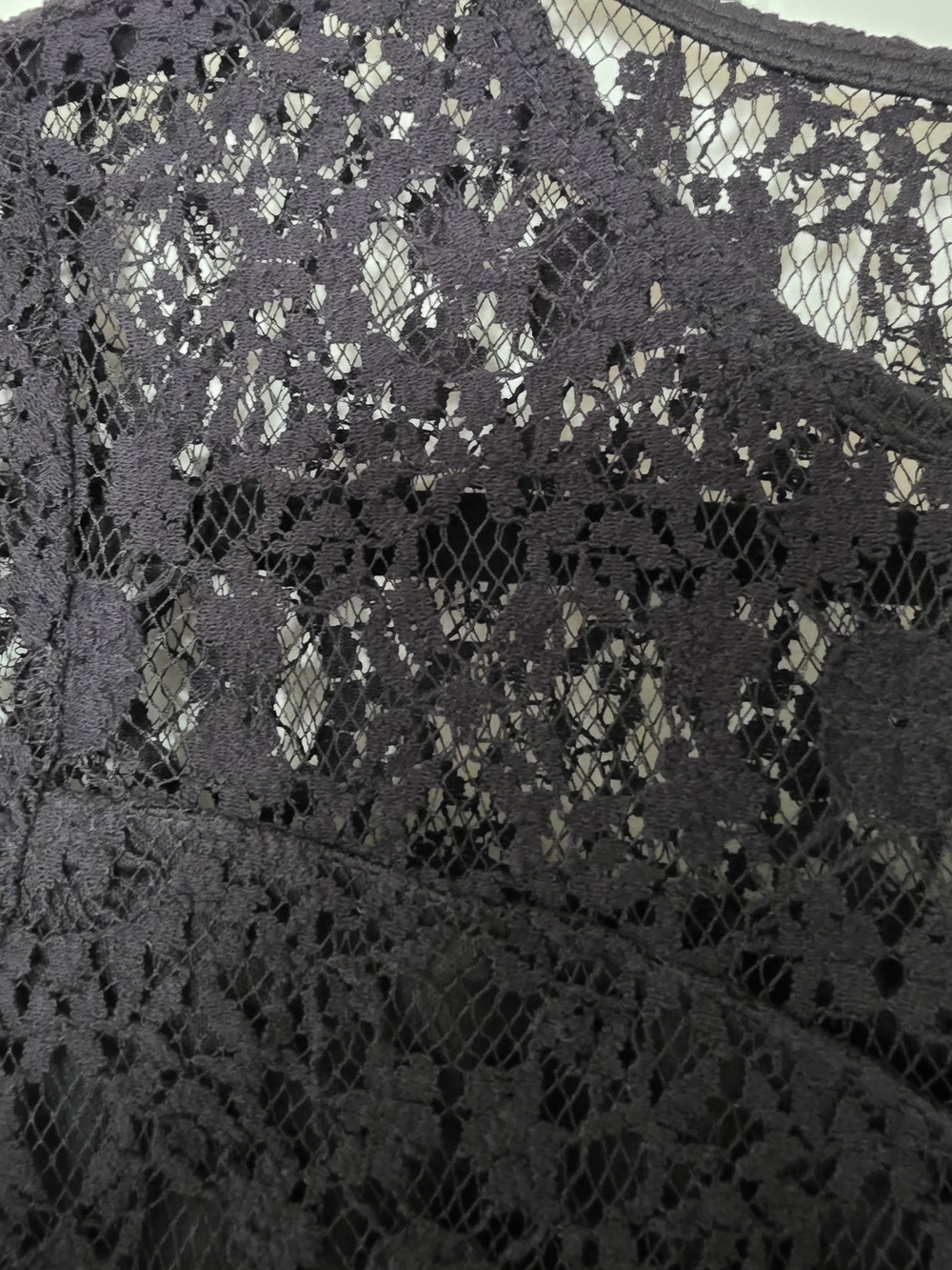 Monteau Black Lace Short-Sleeve Top - Picture 4 of 13